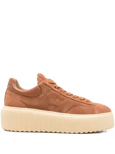 Кроссовки H-Stripes на платформе Hogan, коричневый