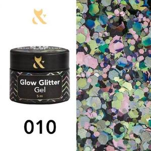 FOX Glow Glitter Gel 010 5 мл TM F.O.X