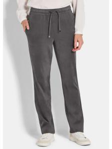 Короткий размер: спортивные брюки SARA для отдыха, замшевый эффект, серый цвет GOLDNER