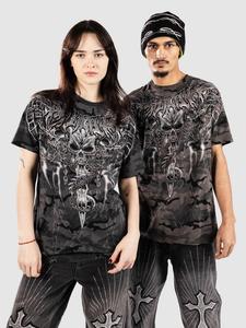 Футболка Affliction Primal Tech T-Shirt, black camo w/lava wash