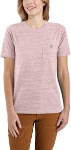 Carhartt женская футболка с карманом, свободный крой, плотная ткань, короткий рукав, Crepe Snow Heather