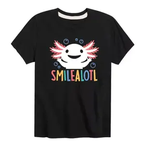 Футболка с принтом Smilealotl для мальчиков 8-20 лет Licensed Character, черный