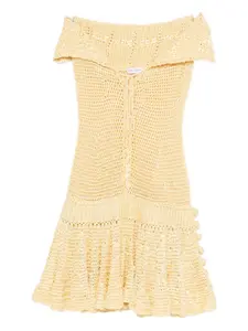 Мини-платье Danae крючком с открытыми плечами Judy Turner, желтый