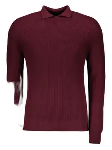 Свитер в рубчик Moorer, красный