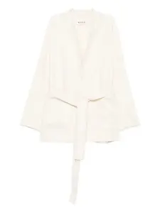 Шерстяная куртка с поясом Róhe, белый