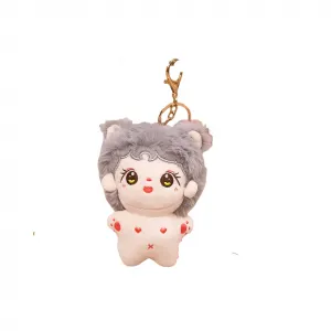 Хлопковая кукла плюшевый кулон 12см высота Fluffy bear, серый