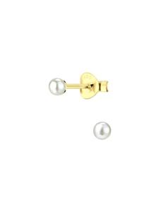 Alexander York Серьги-гвоздики PERLE классические 3 мм из золота 925 пробы, комплект из 2 штук