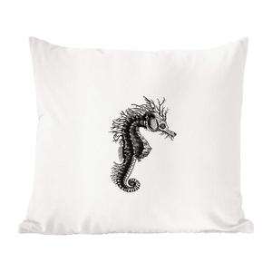 Декоративная подушка MuchoWow диванная подушка для гостиной декоративная подушка 60 x 60 см ретро - морские коньки - животные - чехол на подушку - хлопчатобумажная ткань - декоративные чехлы на подушки