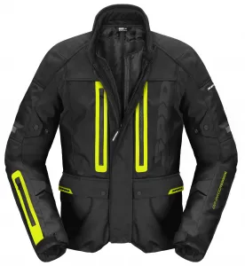 Куртка Traveler Evo 3 Spidi, черный/флуоресцентный желтый