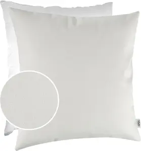 Декоративная подушка с наполнителем KUMO 60x60 см, чехол из дышащей искусственной кожи на молнии, однотонный, цвет UNI White ANRO Trade GmbH