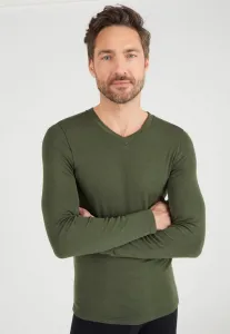 Длинная майка с маншами col v fine sensitive Damart, Khaki