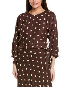 1. STATE Блузка с галстуком из льняной смеси 1.State, коричневый