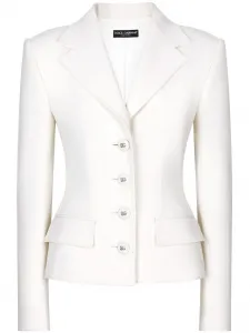 Однобортный блейзер DOLCE & GABBANA, белый