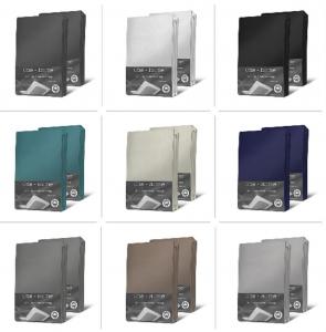 Комплект из 2 трикотажных простыней, мягкий плотный хлопок, резинка по всему периметру, цвет: антрацит, размер: 120 х 200 см - 130 х 200 см One-Home