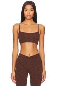 Жаккардовый бюстгальтер-бралетт reine shine Frankies Bikinis, коричневый