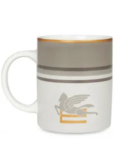 Фарфоровая кружка с логотипом pegaso, 9х8 см, Etro Home, серый