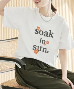 Футболка с цветочным принтом Suu Coen, цвет Off White