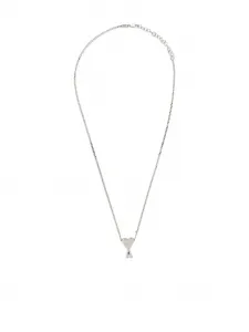 Колье со звеньями в форме сердца AMI Paris, серебяный