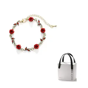 Clect Потертый браслет для женщин Gold/Red
