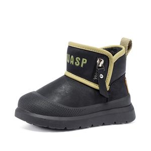 Противоскользящие легкие утепленные водонепроницаемые детские ботинки kids' BIG WASP, черный