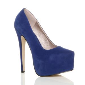 Туфли-лодочки на платформе и высоком каблуке AJVANI, синий