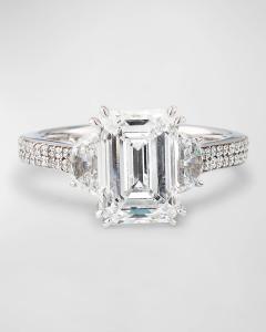 Кольцо из белого золота 18 карат с выращенным в лаборатории бриллиантом смешанной огранки, вес 5,0 тонны, размер 6 Neiman Marcus, цвет Noclr