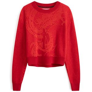 CALVIN KLEIN Свитер Женский Закатный Красный, XAT-Красный