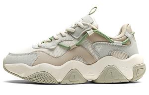 Кроссовки PEAK Chunky Sneakers Women's Low-top Beige/Green, белый/зеленый