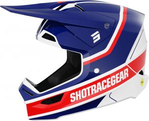 Мотокроссовый шлем Shot race mythic, Blue/Red
