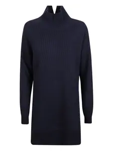 Вязаное платье с высоким воротником Dondup, синий