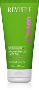 Отшелушивающая очищающая маска для лица Cityzen Scrub & Rub с активированным углем Revuele, 150 мл