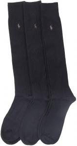 Комплект из 3 пар носков Polo Ralph Lauren из микрофибры в рубчик, под платье, мужские носки, Black