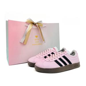 Adidas Neo Низкие, износостойкие, противоскользящие кроссовки для скейтбординга унисекс, черно-розовые