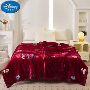 Disney Теплое зимнее одеяло 150х200 см, вес 2,5 кг, флис, двойной слой, цвет Crimson 639-Crimson