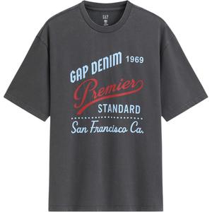 Футболка Unisex Crew Neck Moderate GAP, carbon серый