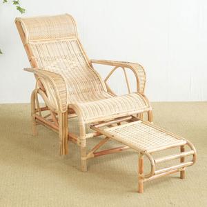 Yu Senyi Кресло из ротанга для отдыха и сна с поддержкой спины и подставкой для ног, цвет original color