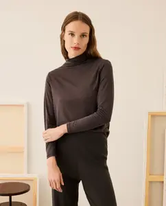 Женская футболка с высоким воротником Stella Rittwagen, антрацитовый