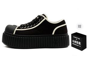 Кеды, скейтборд обувь женская низкая черный Smfk