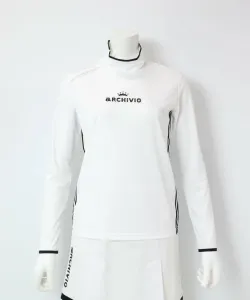 Пуловер с высоким воротником и оборками на плечах Archivio, цвет White(090)