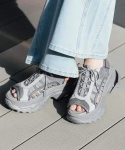 Сандалии-кроссовки на шнуровке Jeanasis, цвет Gray(12)