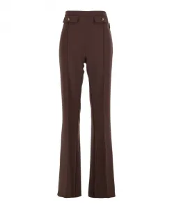 Коричневые брюки Elisabetta Franchi, коричневый