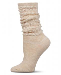 Женские носки Contessa Loose Knit Slub Extended Crew Socks MeMoi, Oatmeal