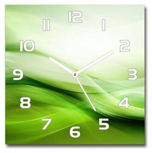 Настенные часы Tulup Hintergrund der grünen Wellen, 30x30x1 см, зеленый/белый