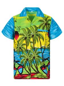 Рубашка King Kameha Sunglasses, бирюзовый