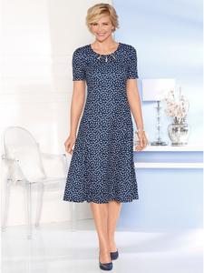 Платье из джерси с принтом темно-синего и белого цветов WITT WEIDEN