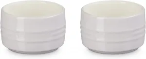 Набор чашек Le Creuset Ramekin с прямыми стенками, 2 штуки, серо-белый