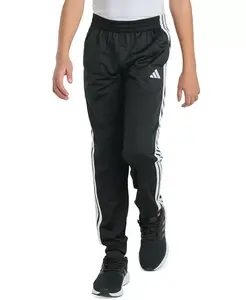 Детские спортивные брюки с эластичным поясом и тремя полосками для малышей и мальчиков adidas, черный