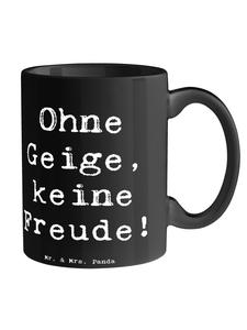 Кружка с изображением скрипки и надписью черного цвета Mr. & Mrs. Panda