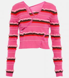 Кардиган Le Cardigan Tordu укороченный Jacquemus, Dark Pink