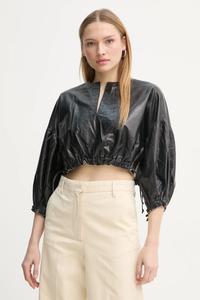 Кожаная блузка Day Birger et Mikkelsen Dorothy, черный